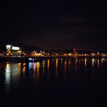 Stroll toward Putney bridge before our show at the Half Moon